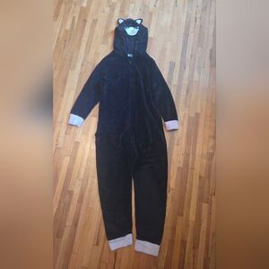 Black Cat Onesie Pajamas Medium